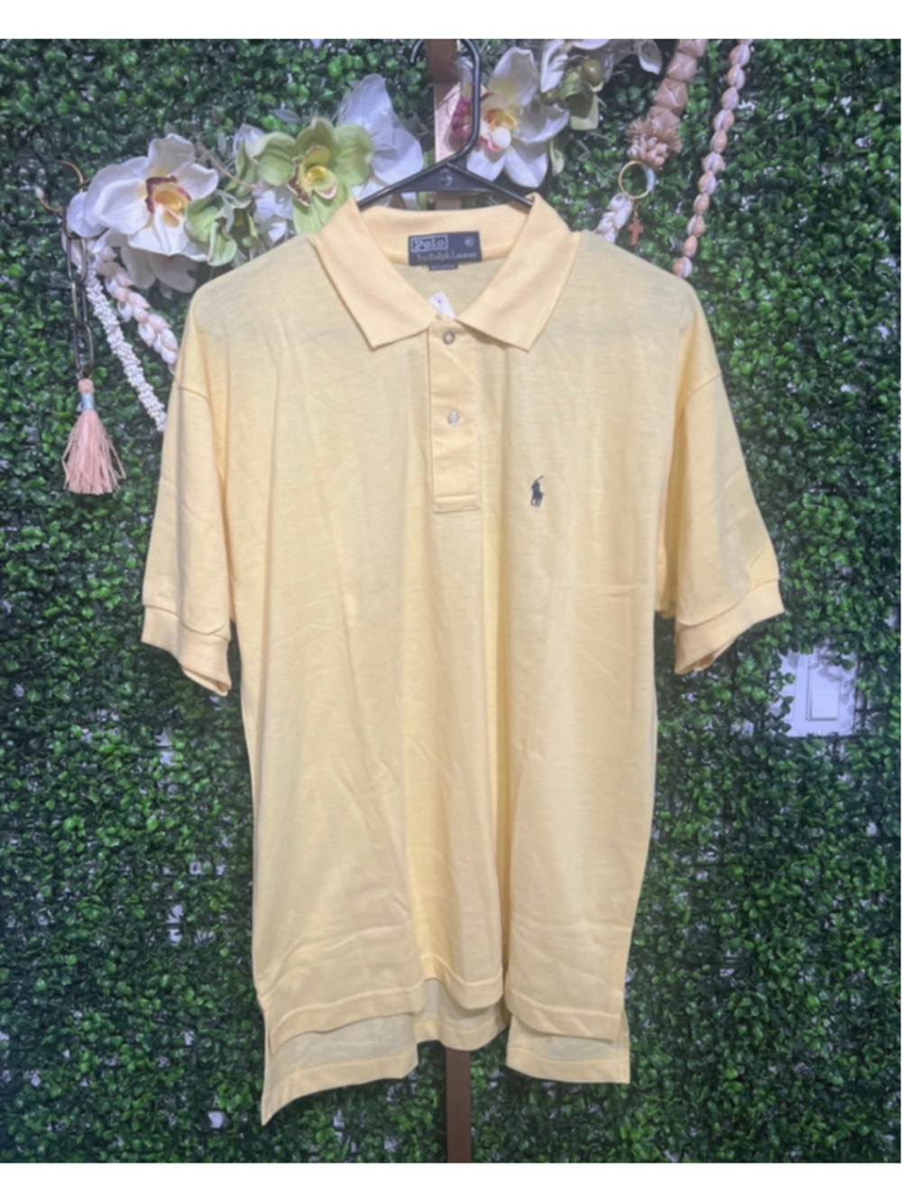 Men’s Polo Ralph Lauren Classic Fit Stretch Mesh Polo Shirt Wicket Yellow XL - Picture 4 of 8